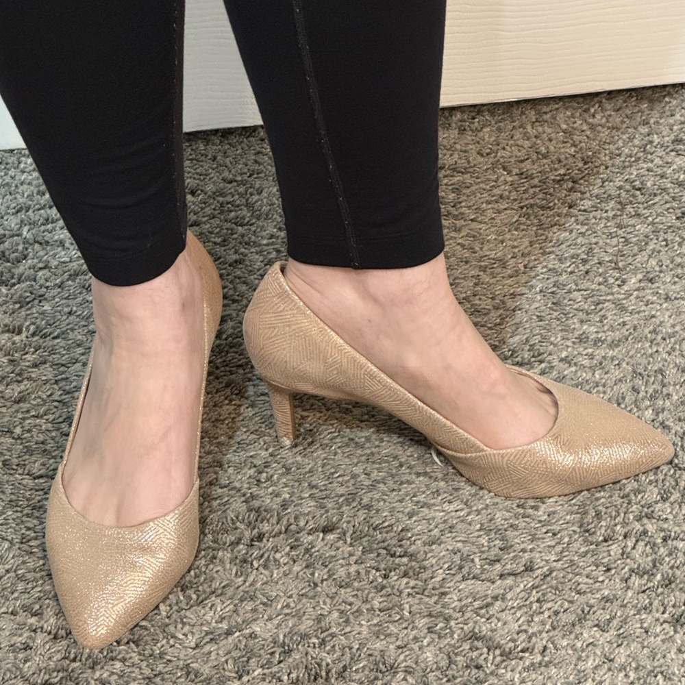 Alex Marie Classy and Gorgeous Gold High Heels